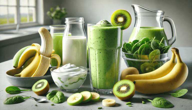 Green Apple Banana Spinach Smoothie: