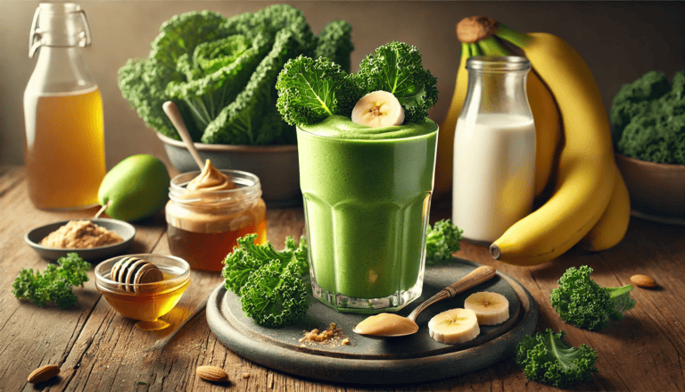 Simple Kale and Banana Smoothie: