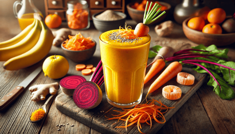 Zesty Golden Beet, Carrot, and Banana Smoothie Recipe: